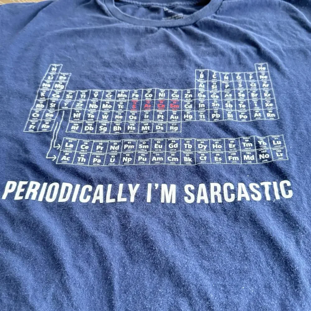 Periodic Table Navy Blue Tee Shirt Size 2XL - Picture 3 of 6